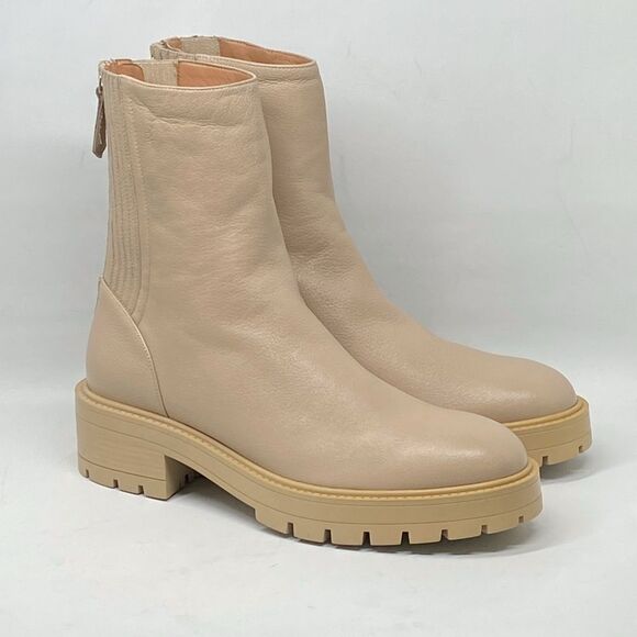 Aquazzura Saint Honore Leather Combat Booties size 40 - Picture 3 of 15